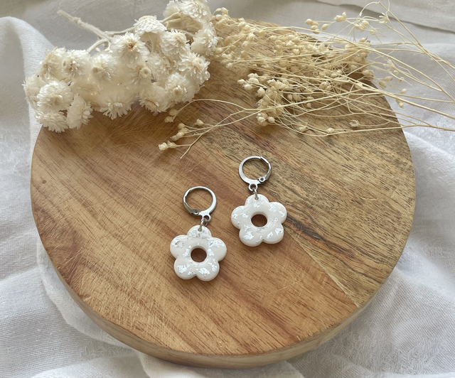 PETITE FLEUR - blanc/argent