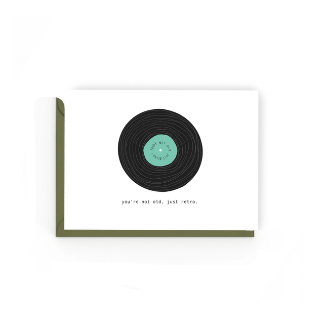 Retro Record - Illustrated Birthday Card   