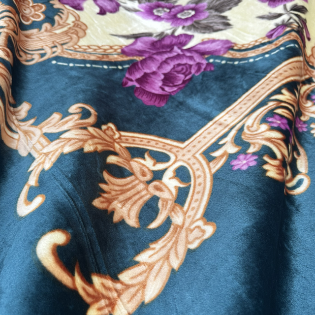 Couvertures, polaire simple fleur 2kg Vert 200/240 