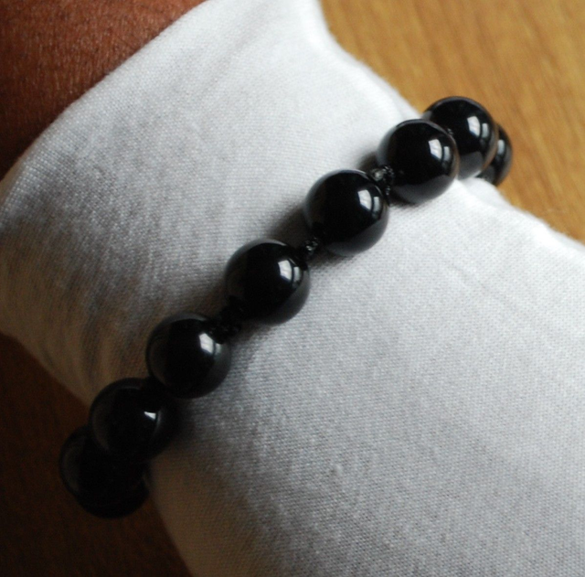 Bracelet en obsidienne