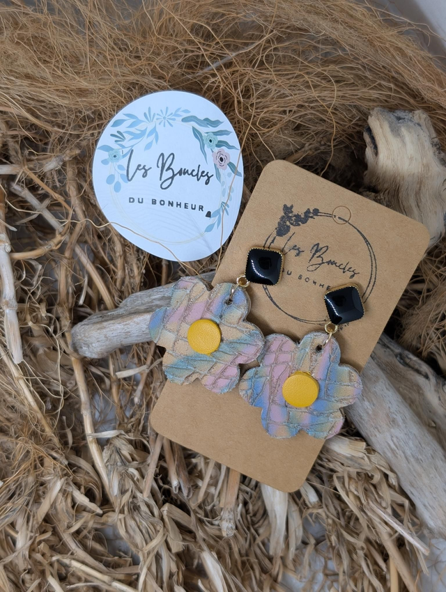 Boucles d&#039;oreilles Baby Coquette arc en ciel bc011