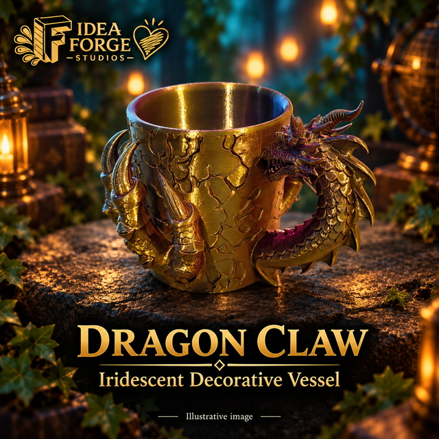 Dragon Claw – Iridescent Decorative Vessel