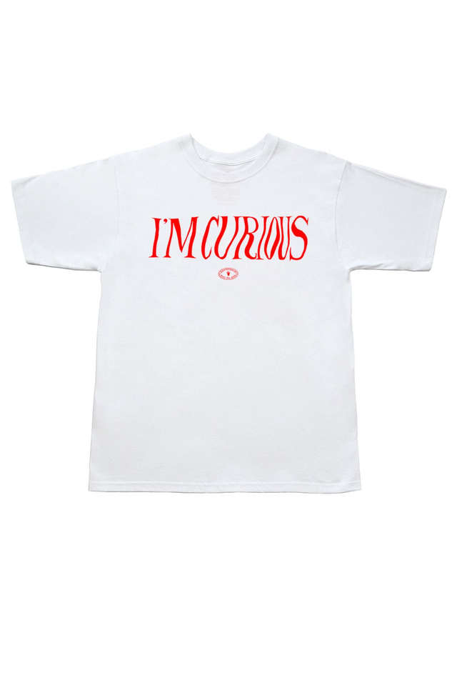 Dents de Scie® I'm curious T-shirt Blanc encre rouge