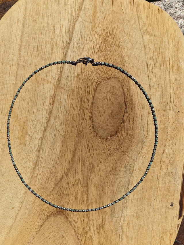 Collier Stone &amp; Steel Amazonite