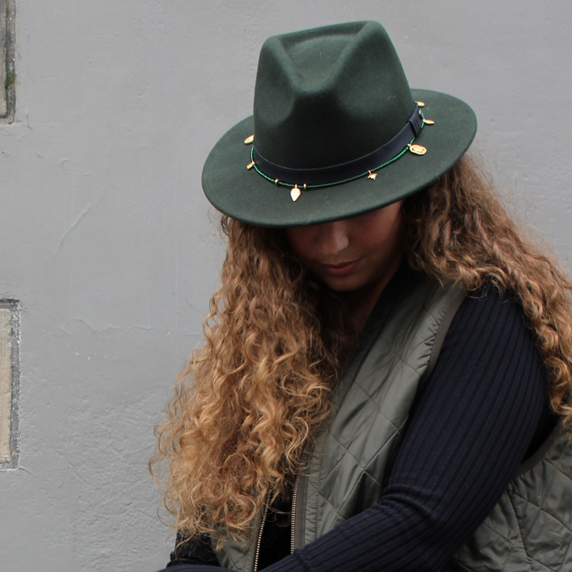 Hoed Ketting TS Green Beads