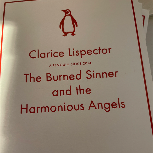 Burned Sinner And The Harmonious Angels Clarice Lispector