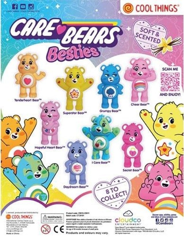 Les Bisounours les plus aimés – Figurines 3D parfumées 5.5 CM