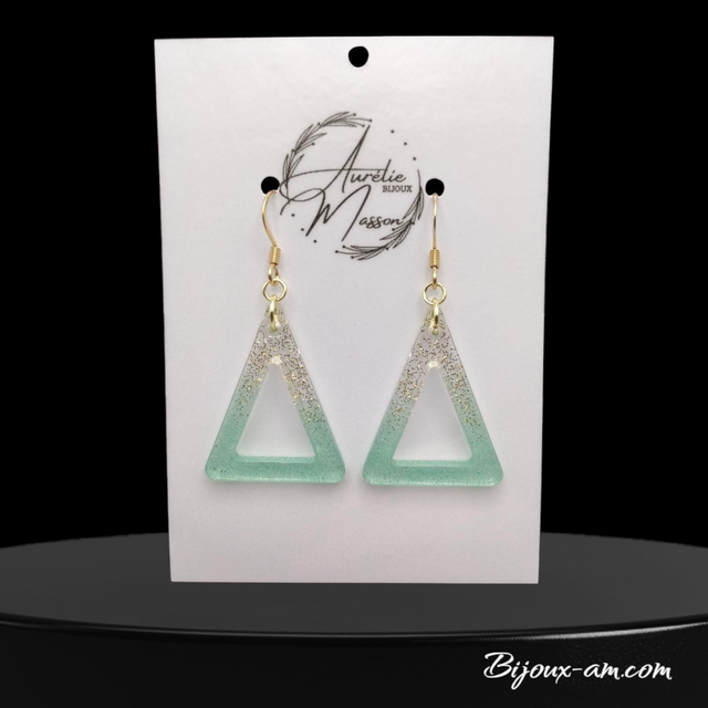 Boucles d'oreilles résine
