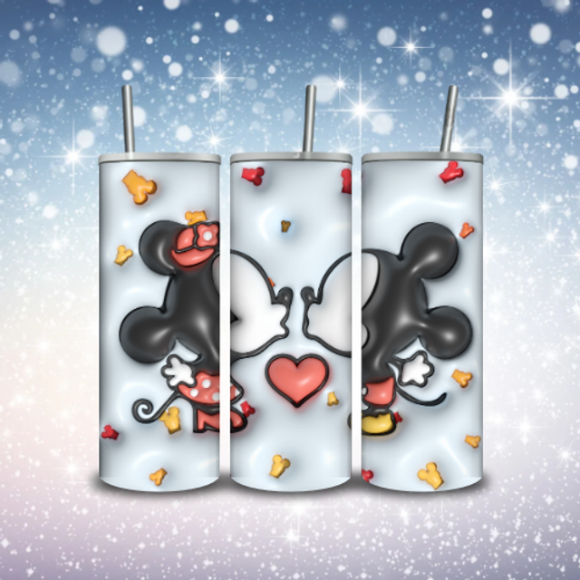 Tumbler 3D Mickey et Minnie
