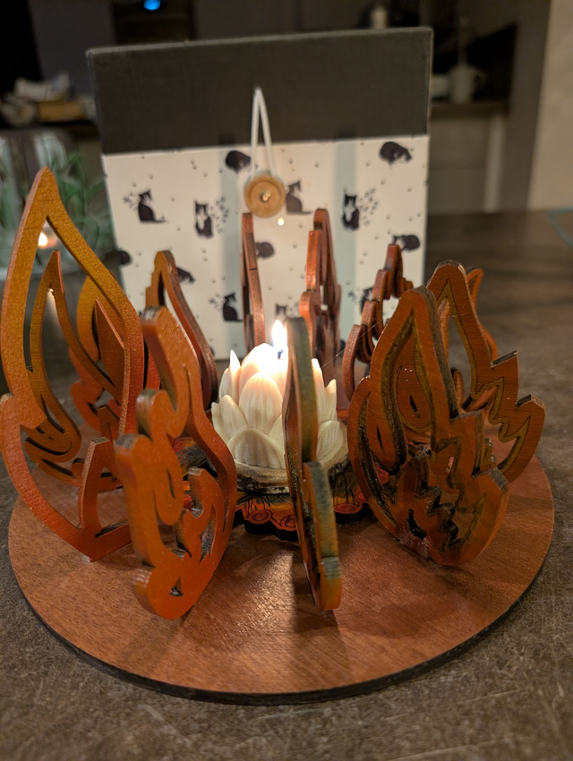 Photophore "au coin du feu"