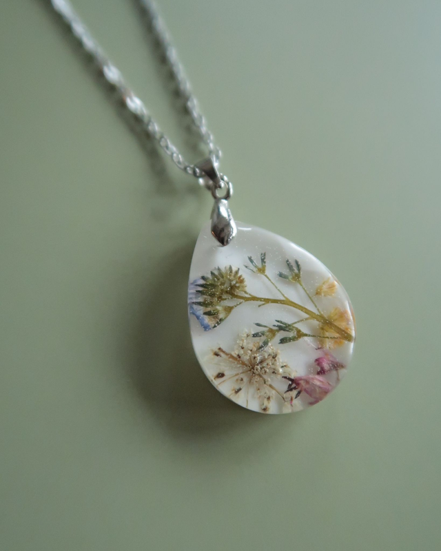 Collier Fleuri Poésie champêtre | CO42