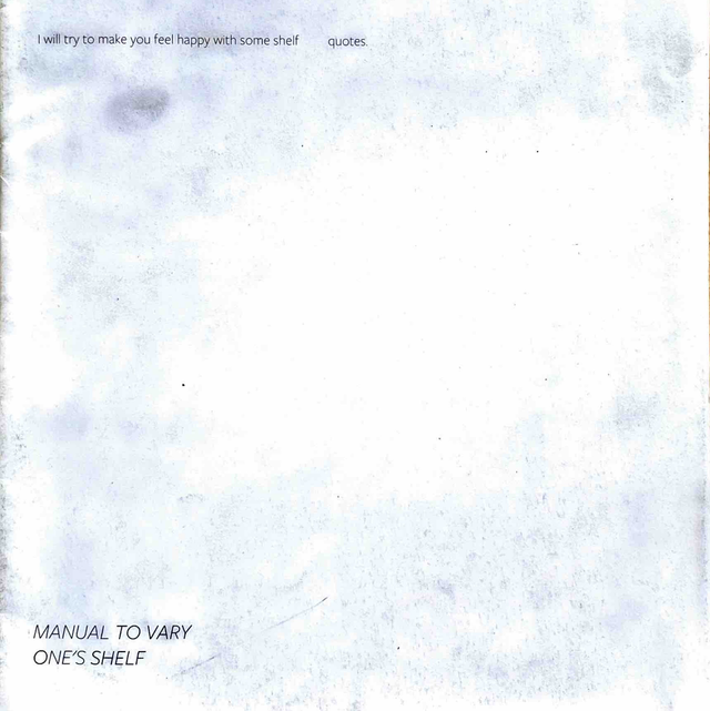 Manual to vary ones shelf