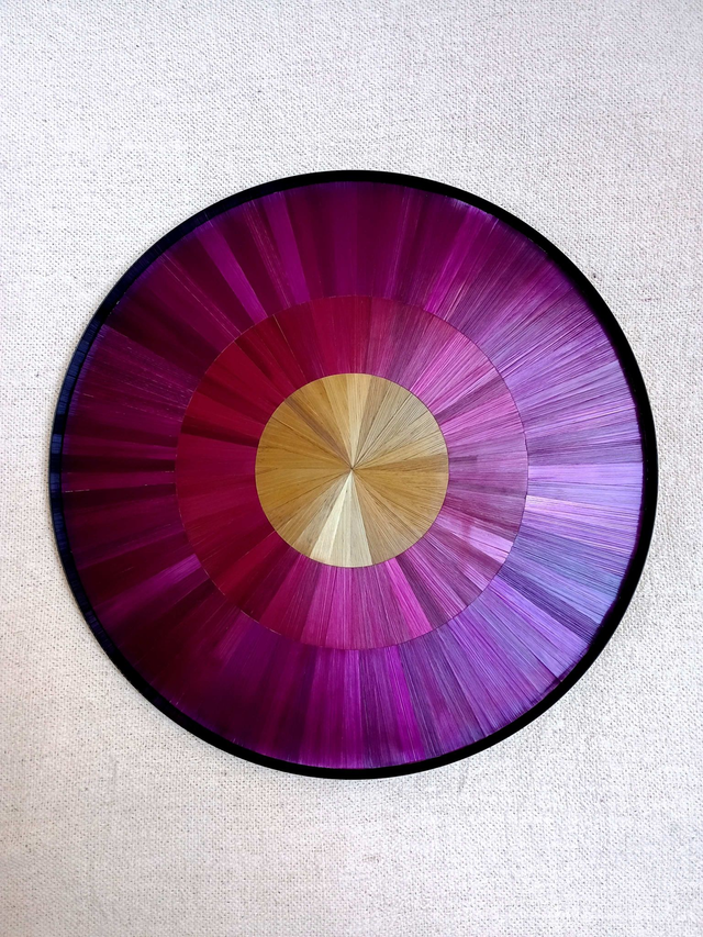 Plateau de service métal doré Soleil