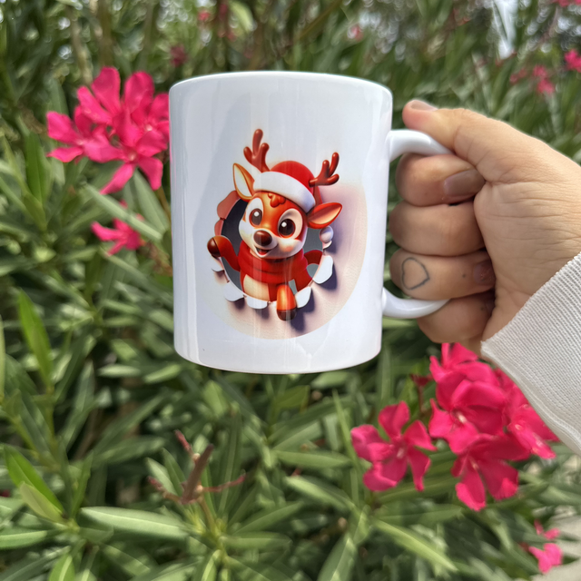 Mug renne de Noël humouristique 