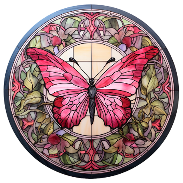 Stained glass Butterfly Coaster