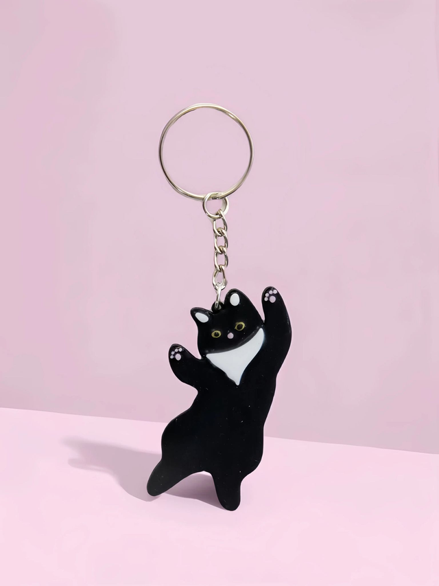 TheOLLIE 2.0 – Black Cat Keychain | Cute Handmade Animal Charm
