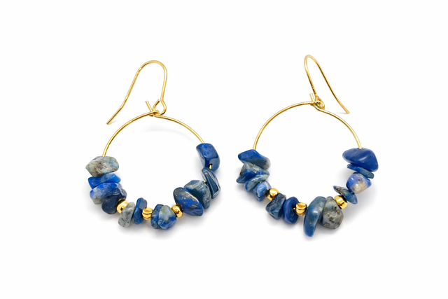 Boucles d’oreilles Lapis Aura