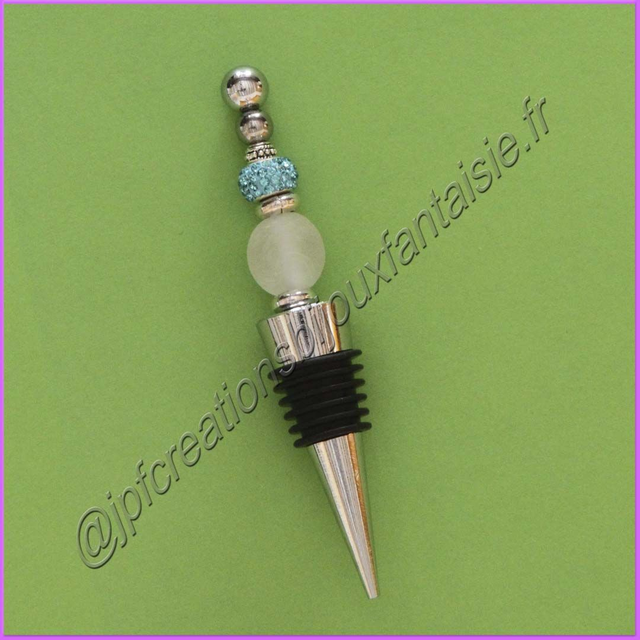 Bouchon de bouteille bleu et blanc