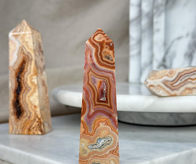 Crazy Lace Agate Tower (High Quality) F