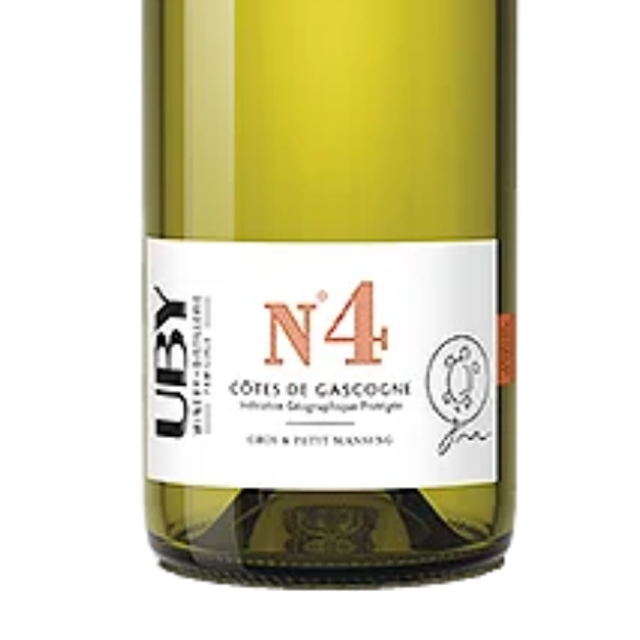 Bouteille de vin blanc Uby n 4 ( moelleux ) 