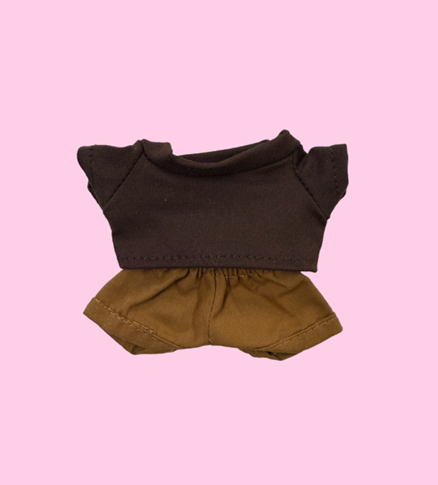 17cm Doll Costume (Brown outfit)