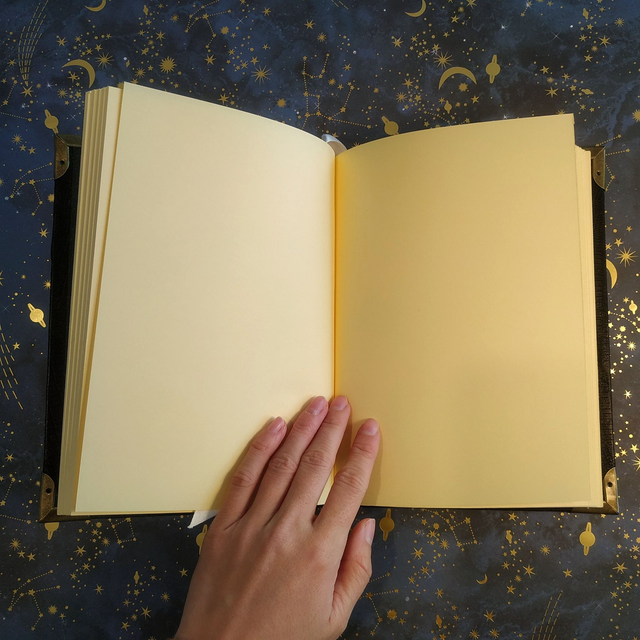 Grimoire cuir "Lune Noire"