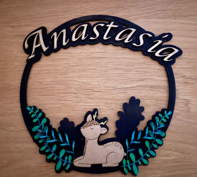 Décoration murale pour chambre d&#039;enfant thème faon