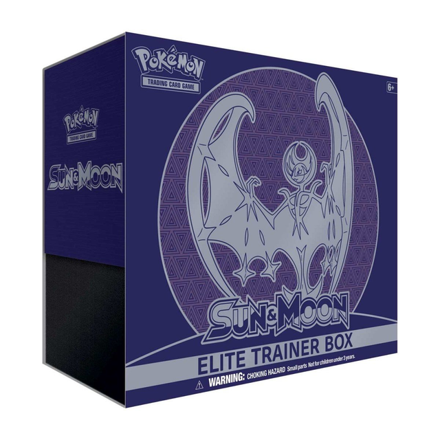 Sun &amp; Moon Elite Trainer Box (Lunala) Ingles (ACRILICO INCLUIDO)