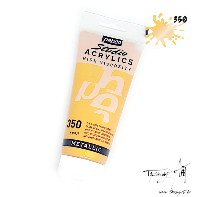PEBEO - ACRYLIQUE 100ML - OR RICHE IRIDESCENT - PB016350