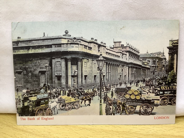 London The Bank of England - Woodbury Series No.354 Posted 1906 antique postcard Our Ref A140 £2.50
