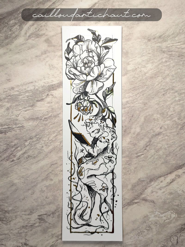 Mandragore florale - MARQUE-PAGES DORÉ