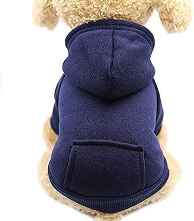 Idepet sweat à capuche pour  chien bleu marine  T L 
