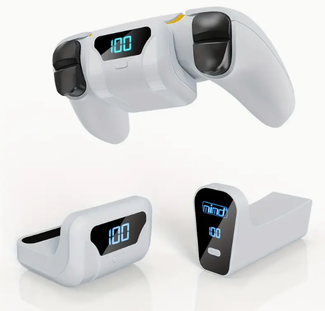 Chargeur de Manette Portable  PS5 Controller rechargeable avec affichage LED,   combinaison haute capacité 2000MAH ,  endurance ultra-longue