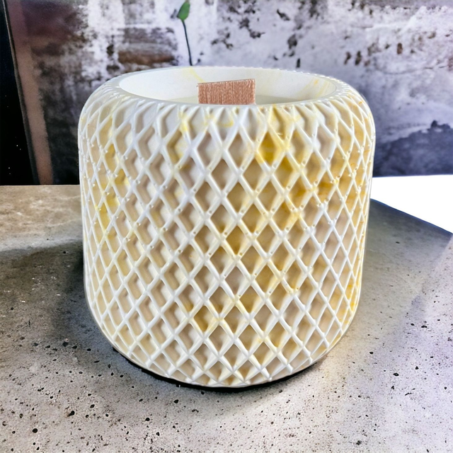 Bougie Parfumée à la cire d&#039;abeille - Parfum Ambre- 85g 