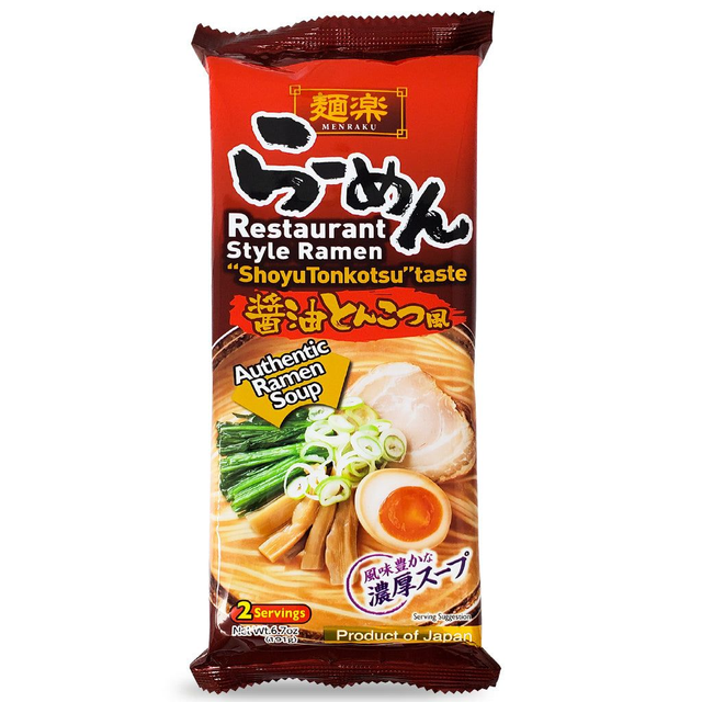 Menraku Japanese Restaurant Style Ramen -ShoyuTonkotsu Taste 6.7oz