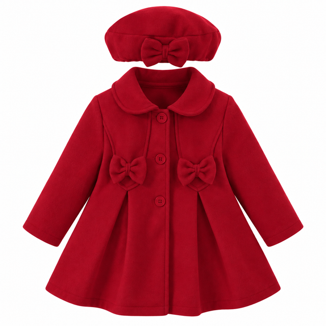 Red dress coat set