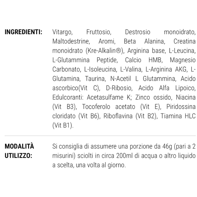 WORKOUT GUSTOFRUTTI DI BOSCO 645 G