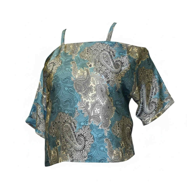 Top Noémie - 100 % soie - imprimé cachemire