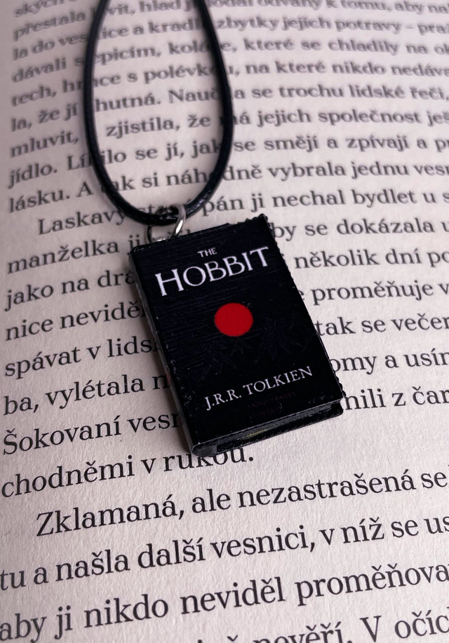 Náhrdelník mini knížka Hobit