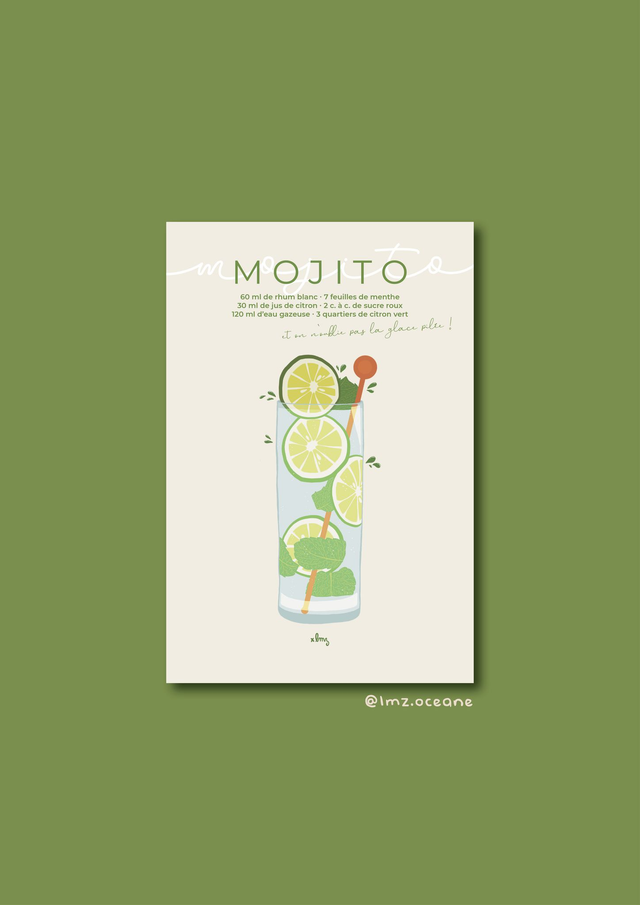 Affiche A3 Mojito 🌞