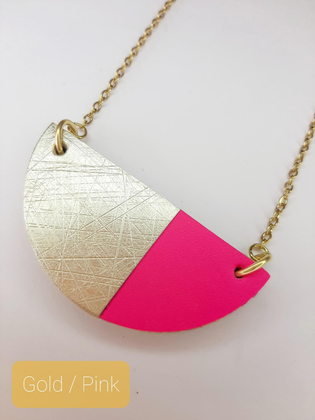 Colourblock Pendant - Pink