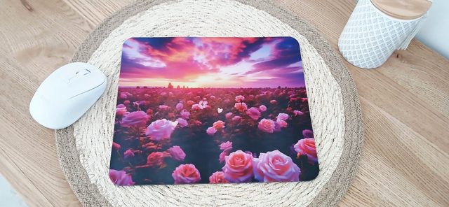 Tapis de souris "Paysage avec des roses"  