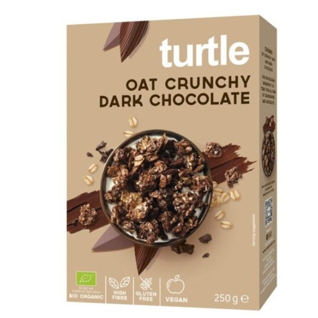 Turtle Oat Crunchy Dark Chocolate glutenfrei 250g Packung