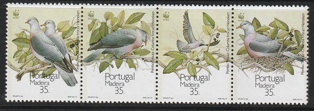 Madeira 1991 WWF,Birds,Trocaz Pigeon MNH