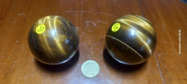 Œil de tigre sphère 5,5 cm à l'unité 