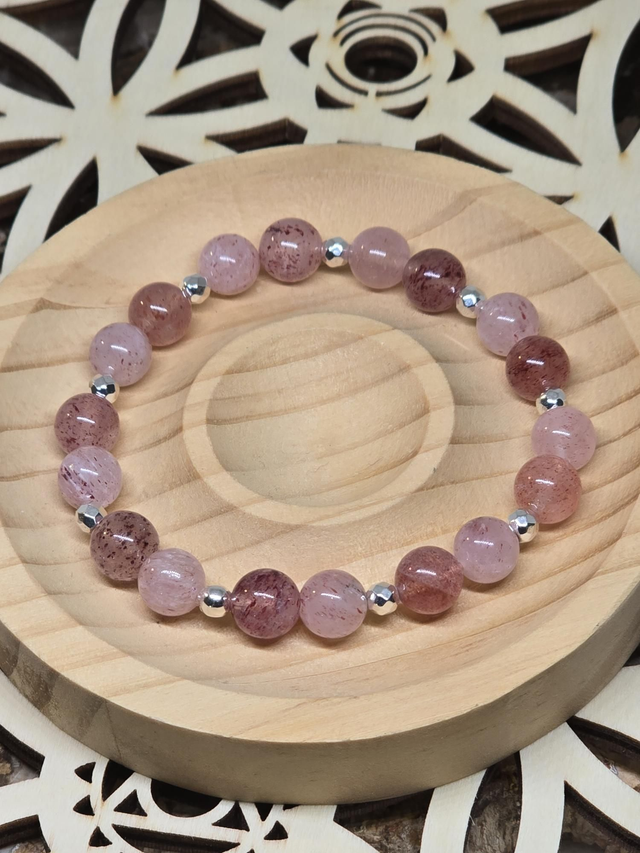 Bracelet Quartz fraise 0,8 cm 