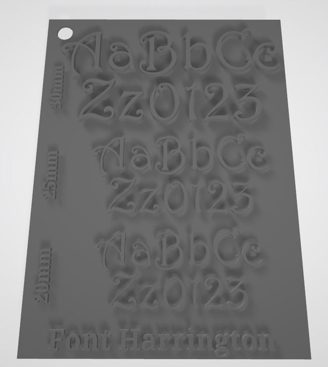 Letterstamps Set 62-teilig Font Harrington