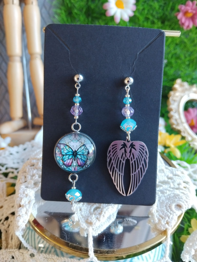 boucles d'oreilles ailes de papillon