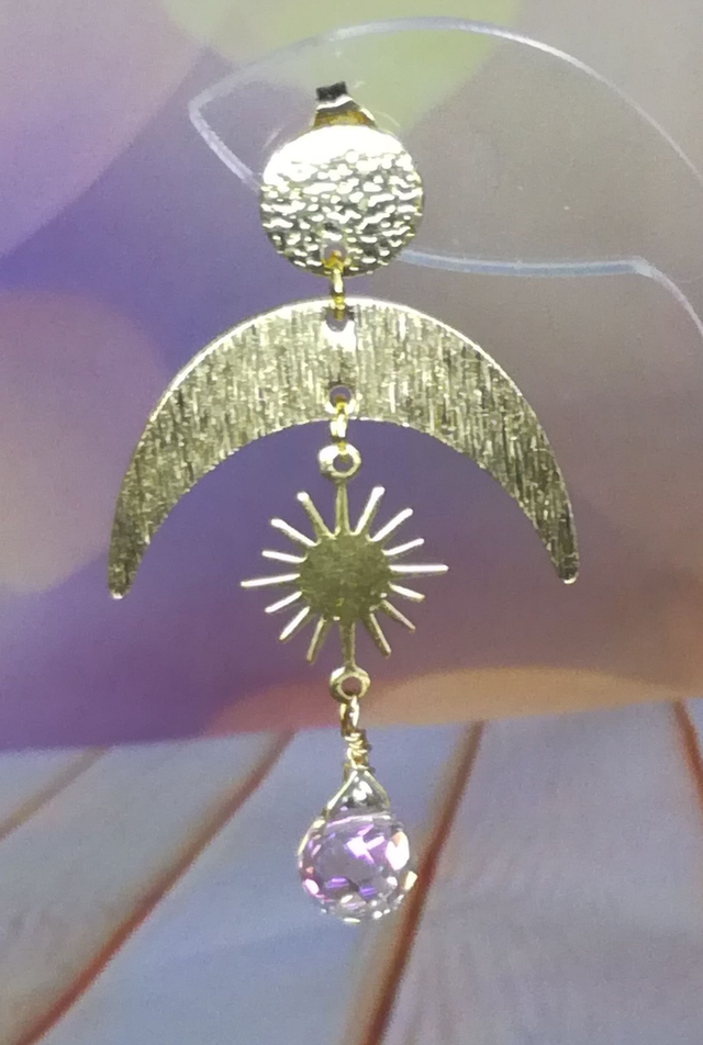 Boucles d'oreille perle verre