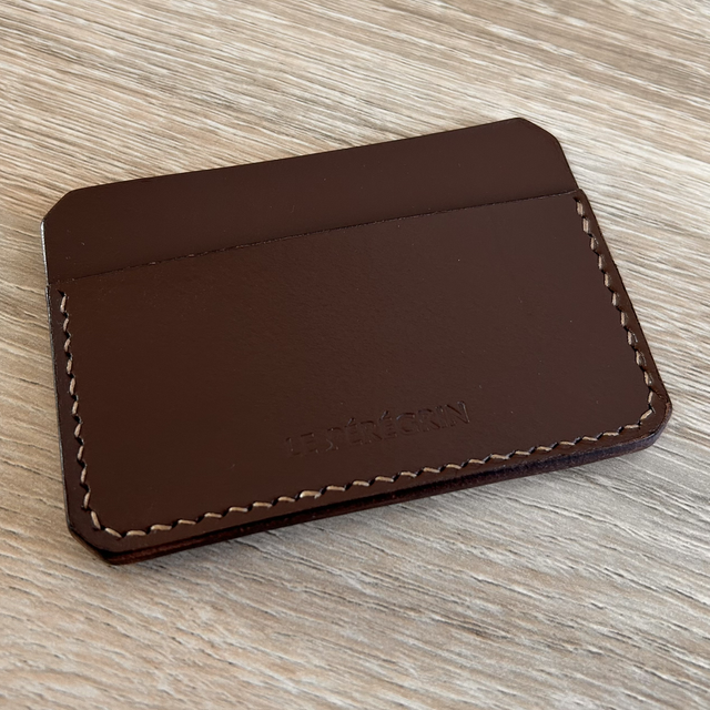 Porte-carte en cuir de bœuf/taureau